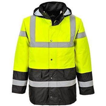 Oxford Weave 300D Class 3 Hi Vis Contrast Traffic Jacket Yellow/Black