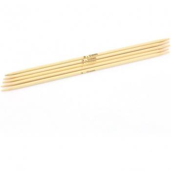 Natural Bamboo Knitting Needles 3.0mm 15cm 5 Pieces