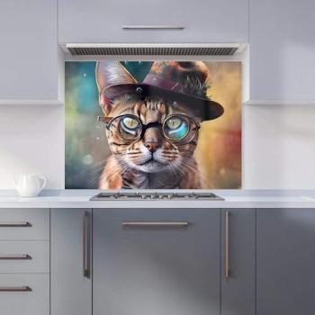 Warren Reed Bengal Cat Wallpapered Splashback – 900 × 650 mm