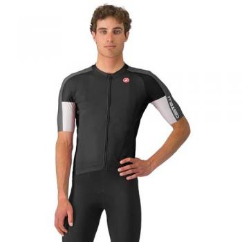 Castelli Entrata 6 Short Sleeve Jersey – SS25 – Lighter Black / Dark Grey / Smoky Grey – S