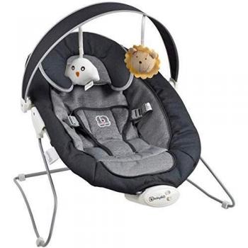 BabyGo Babywippe Cozy, anthracite, mit Sound und Vibrationsfunktion