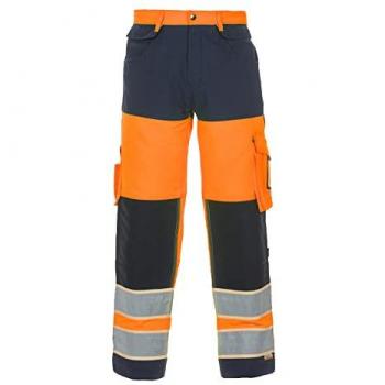 Hydrowear Idstein High Vis Glow In Dark Trouser Orange / Navy 38