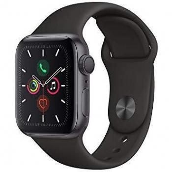 Apple Watch Series 5 40mm Gris Espacial con correa negra