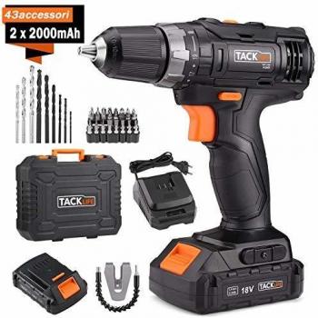 Trapano a Batteria Tacklife PCD05B con 19+1 Regolazioni