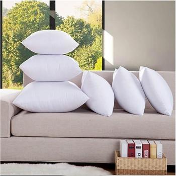 Oreiller carré pour lit, en coton blanc, remplissage non tissé, 5 noyaux