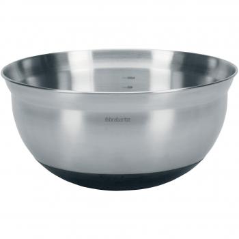 Brabantia Rührschüssel, 3 L, d26 cm, matt schwarz, Edelstahl