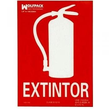 Cartel Fluorescente Extintor 30x21 cm