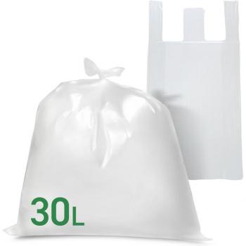 Iris Plaza 30L Wastafelzak Met Handvat 100 Plisjes X 6 Pak Translucide