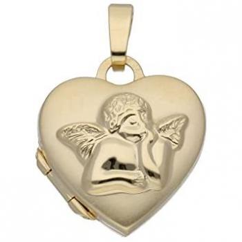 Damen Gold Medaillon Anhänger 333 aus Gelbgold