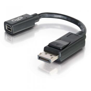 Black 15 cm DisplayPort Male / Mini DP Female Switcher
