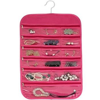 Pink Florida Brands 31‑Slot Hanging Jewelry Keeper