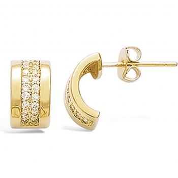 Les Tesori di Lily K7181 Creoli Déesse Oro Bianco Dorato 10x6 mm
