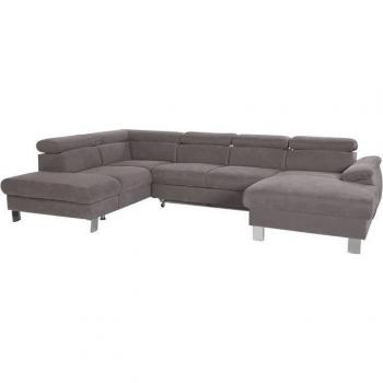 COTTA Komaris U‑Form Schlafsofa – Kopfteilverstellbar, RGB‑LED
