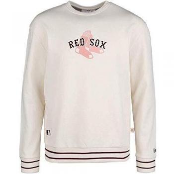 New Era MLB Boston Red Sox Heritage-Design Herren Sweatshirt Weiß/Rosa L