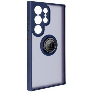 Accessoire AVIZAR : coque et support pour Galaxy S24 Ultra – Bleu Nuit