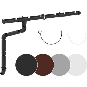 RainWay Regenrinnen-Set für große Dächer (PVC-U) – 4 Farbvarianten