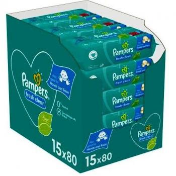 Pampers Toallitas Húmedas Fresh Clean 15 paquetes de 80