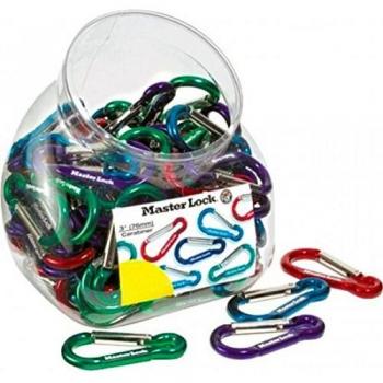 Master Lock 1270CARB 76 mm Carabiner Hooks – Bulk Bowl, 100 Units
