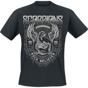 Scorpions Fan-T-Shirt mit Rock Believer Ornaments, M bis 3XL, schwarz