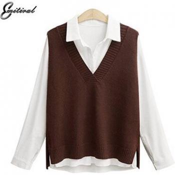 European Style Plus Size Sweater Vest