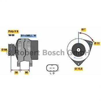 Alternador de Motor Bosch 0 986 044 890