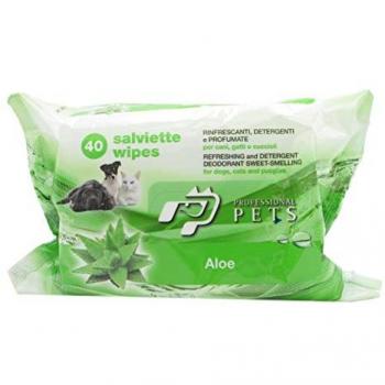 Salviette Detergenti per Animali all'Aloe