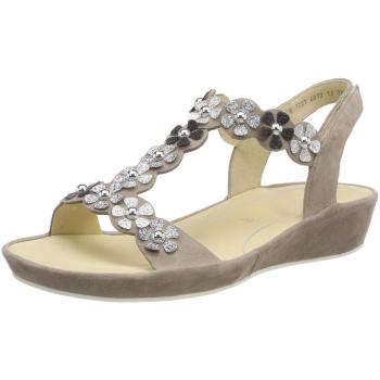 ARA Damen Capri 1228009 T-Spangen Sandalen, Beige