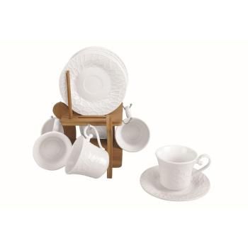 Conjunto de Chávenas Café Esprit Bambu Branca 200ml