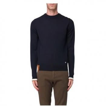 Maglia a girocollo blu scuro Taglia L