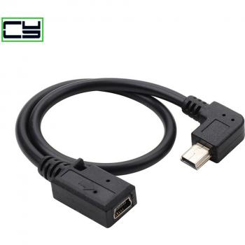 90 Degree Mini USB Female to Mini B Male Adapter