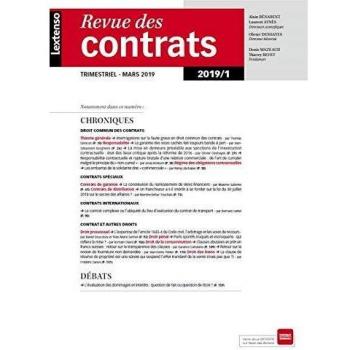 Revue des contrats n 1-2019