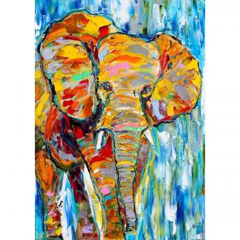 Puzzle 1000 pièces Éléphant coloré Enjoy Puzzle