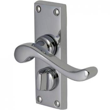 Double-Windsor Lever Latches in Polished Chrome