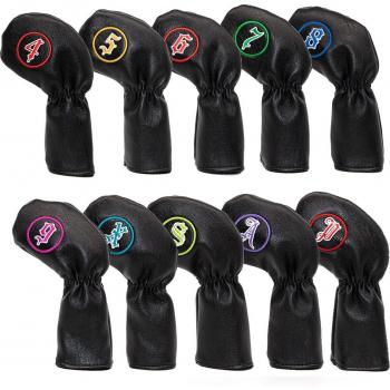 Capuchon de club de golf en fer noir style Samile, paquet de 10