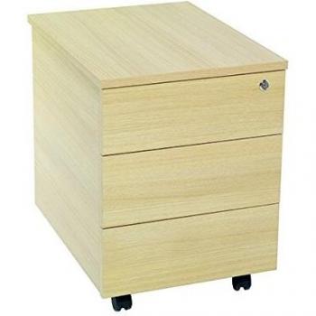 KF73519 FF Jemini 3 Drawer Mobile Pedestal Oak