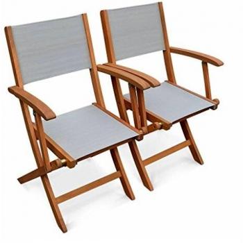 Poltrone da giardino Almeria in eucaplito grigio bruno