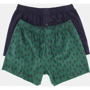 Boxer in Cotone Turchese con Fantasie Natalizie, Uomo, Taglia 4XL