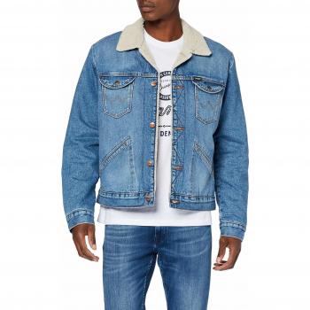 Wrangler Icons Chaqueta de Denim con Forro Sherpa