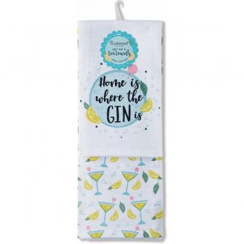 Cooksmart Home Two-Pack Gin & Tea Towels