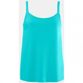 Top smanicato in jersey di modal, Turchese, Donna, Taglia 60/62
