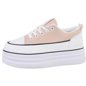 Ital-Design Sneakers für Damen Beige und Weiß