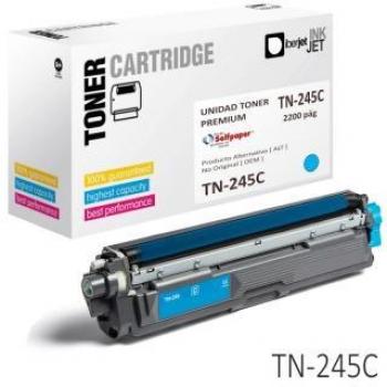 Tóner de alta capacidad compatible XL Brother TN245C Cian para impresoras Brother