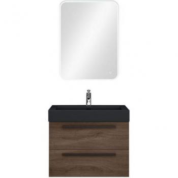 Meuble de Salle de Bain Suspendu Chêne 73cm