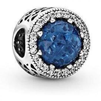 Charm Pandora Corazones Brillantes Azul 791725NMB