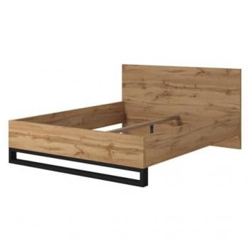 Milos Sleep 160x200 – Stile Industriale in Rovere Grezzo e Nero