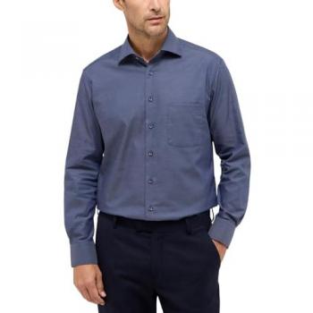 Langarmhemd ETERNA MODERN FIT Gr. 44, Normalgrößen, blau (rauchblau), Herren, 100% cotton, Hemden