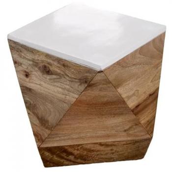 Mangowood Alfie Small Table – 16″ L x 16″ W x 18″ H