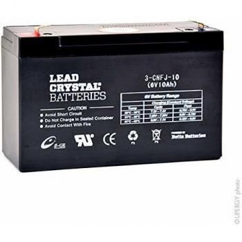 Batería de plomo ácido cristalizado 3-CNFJ-10 6V 10Ah F6.35