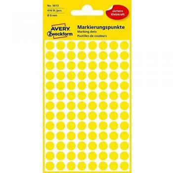 Avery Zweckform 3013 Yellow Sticky Dots, 8 mm, 416 Labels