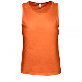 Justin Men's Cotton Tank, Orange (M)